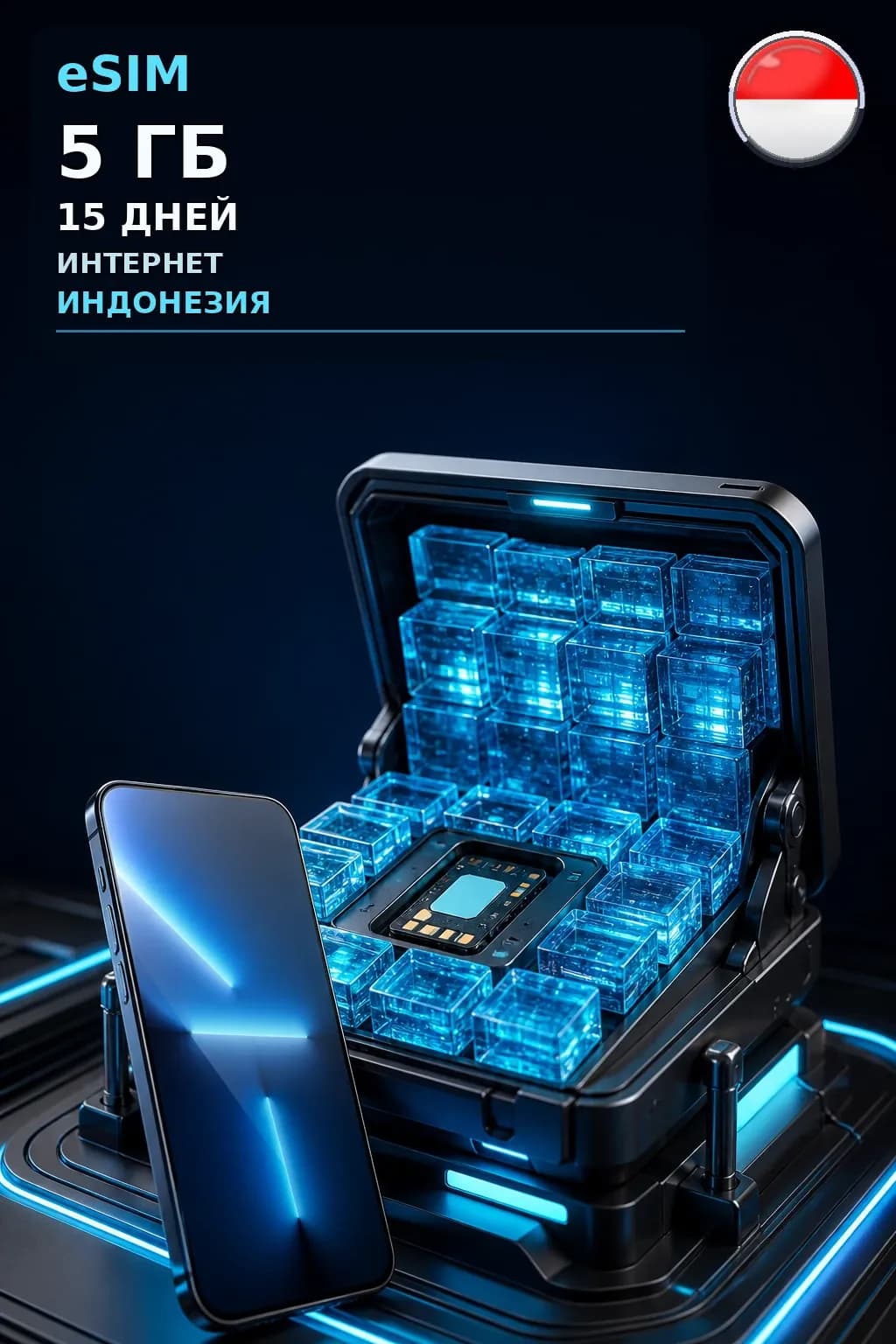 eSIM Индонезия — 5 ГБ, 15 дней — интернет
