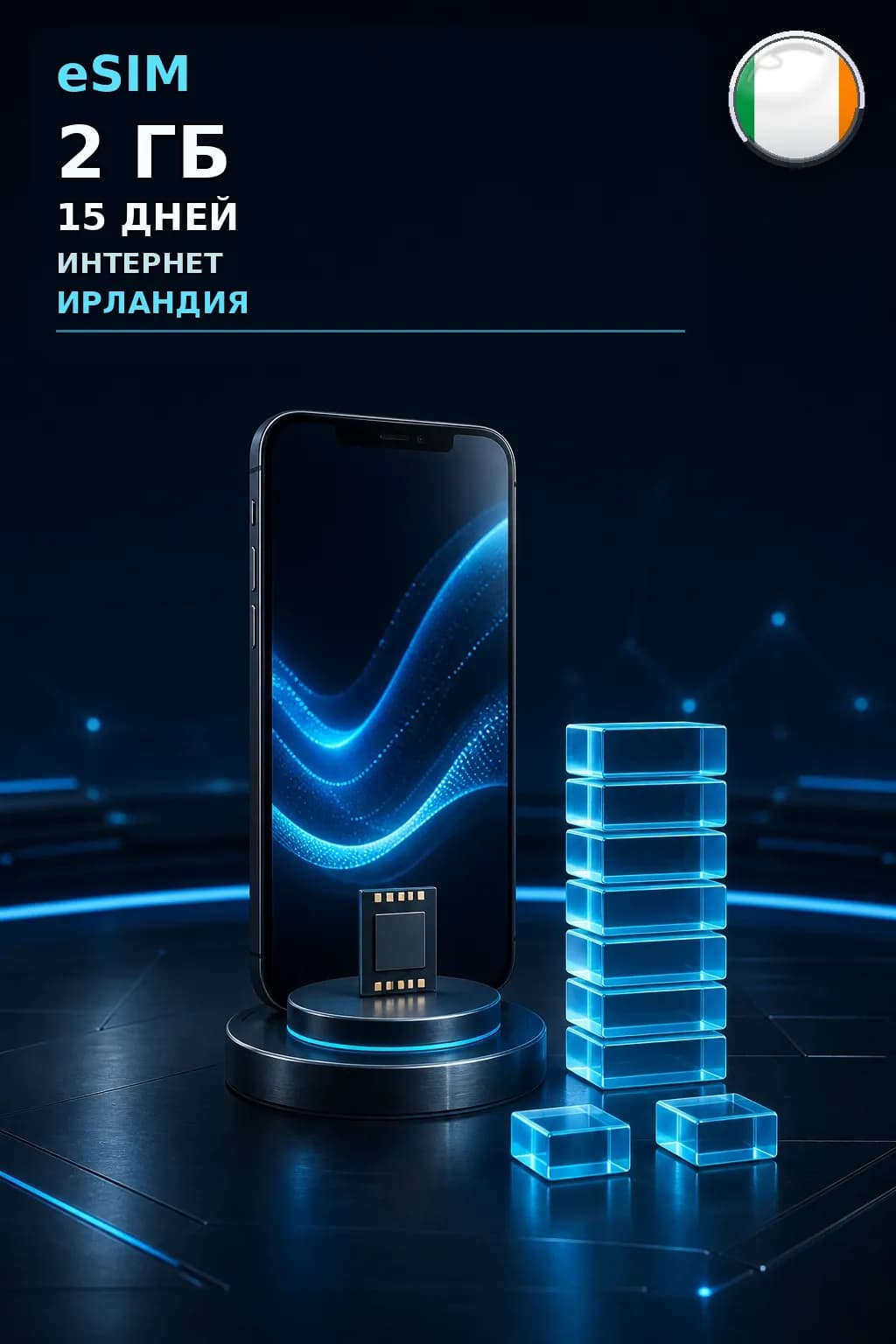 eSIM Ирландия — 2 ГБ, 15 дней — интернет