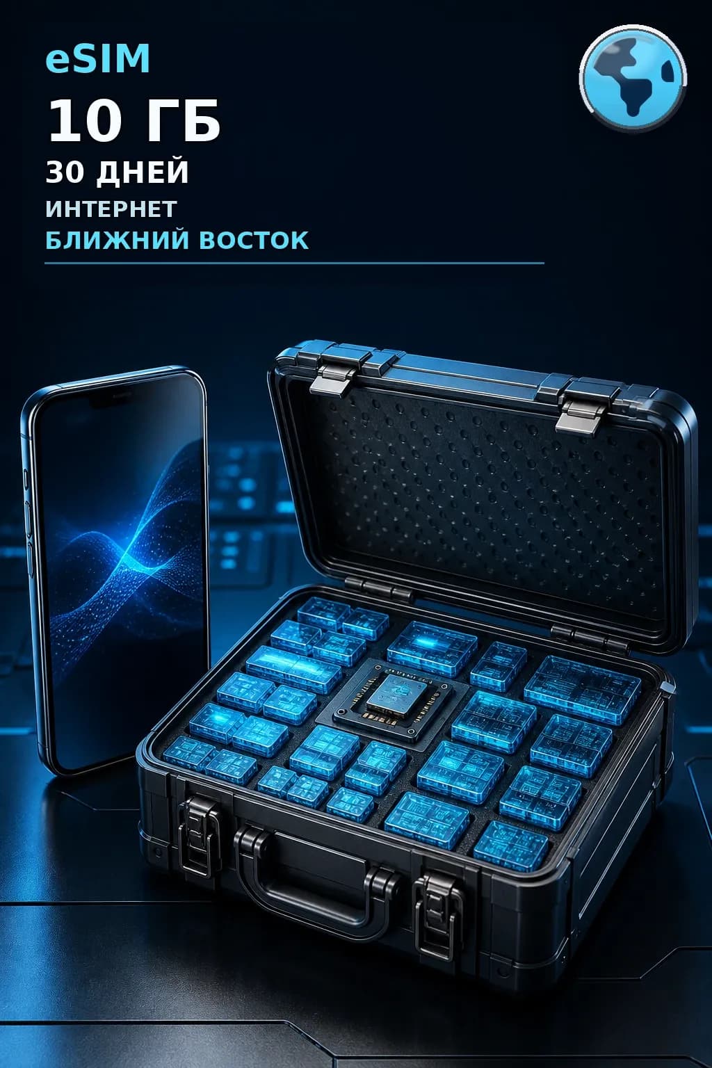 eSIM Ближний Восток — 10 ГБ, 30 дней — интернет