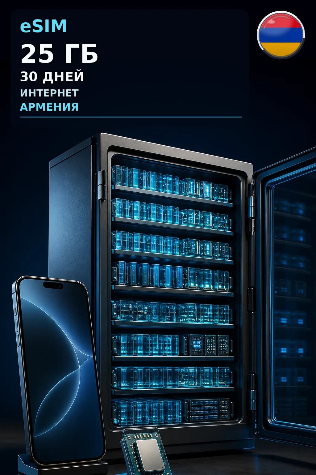 eSIM Армения — 25 ГБ, 30 дней — интернет
