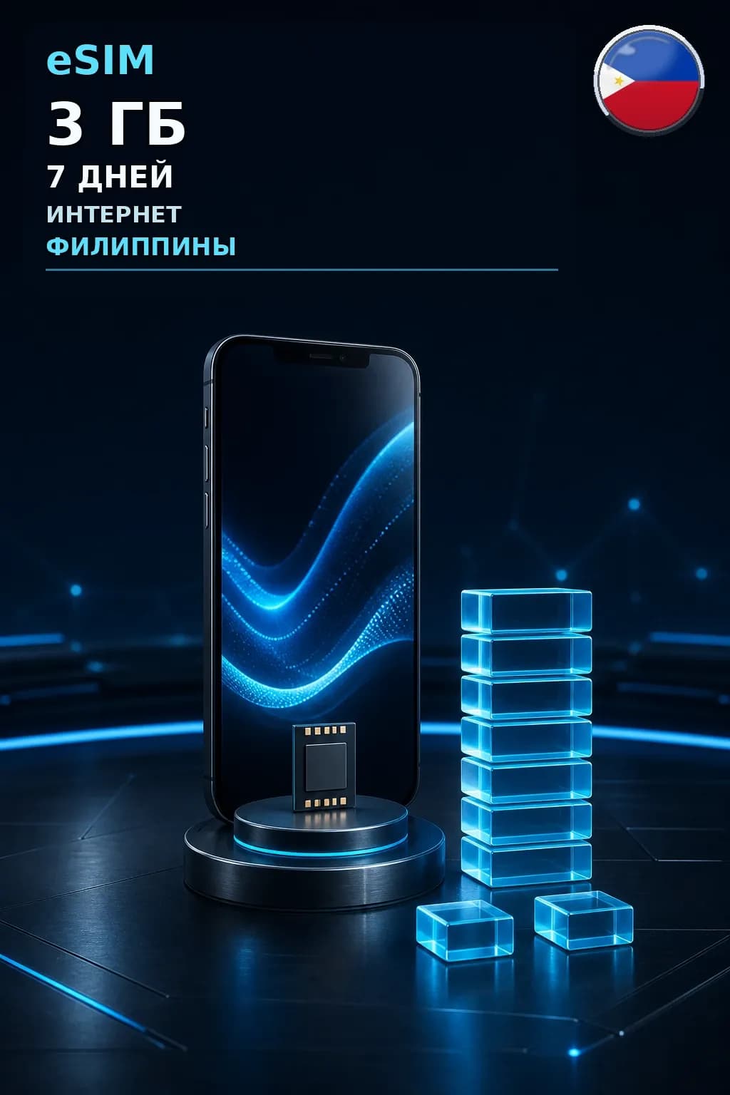 eSIM Филиппины — 3 ГБ, 7 дней — интернет