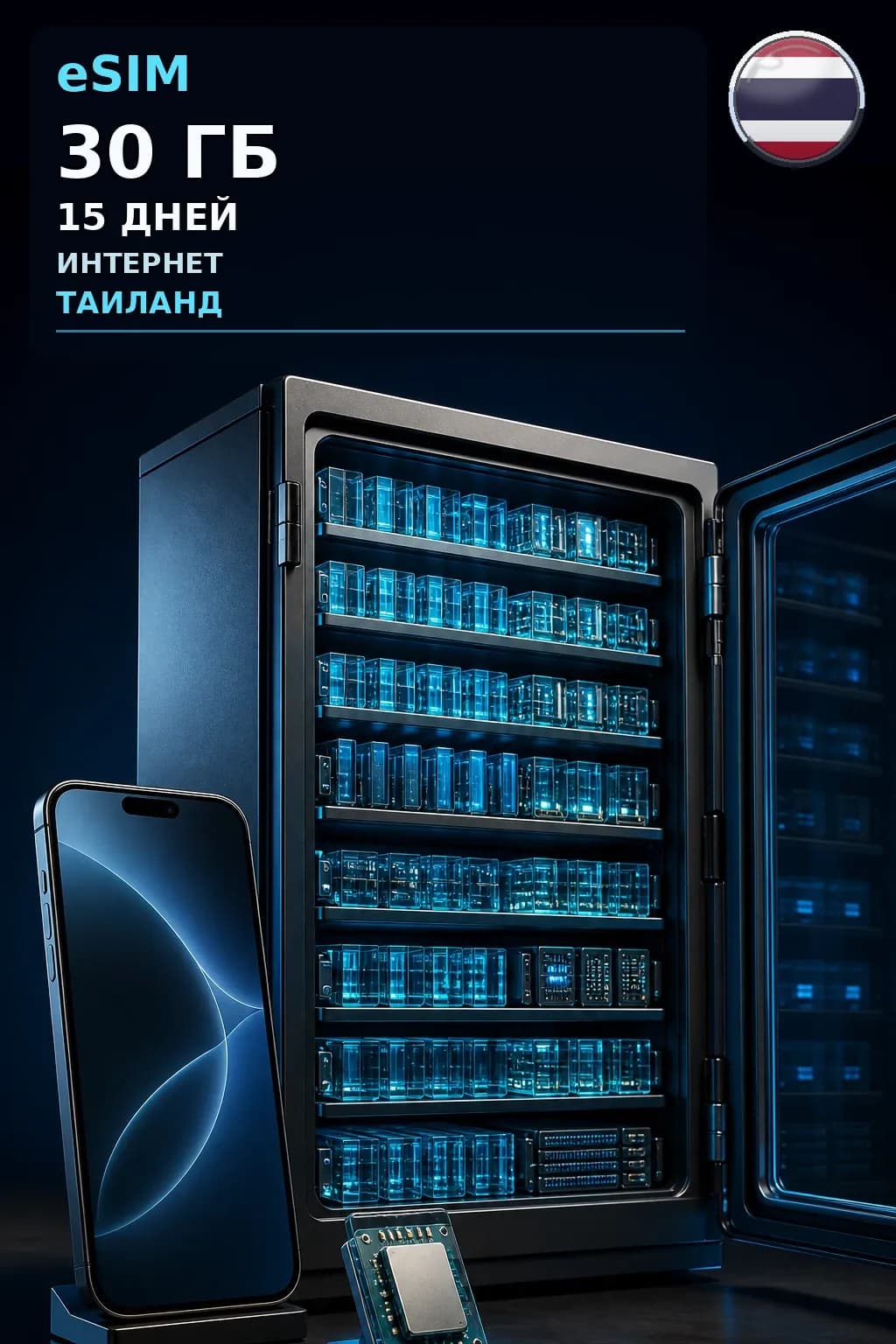 eSIM Таиланд — 30 ГБ, 15 дней — интернет