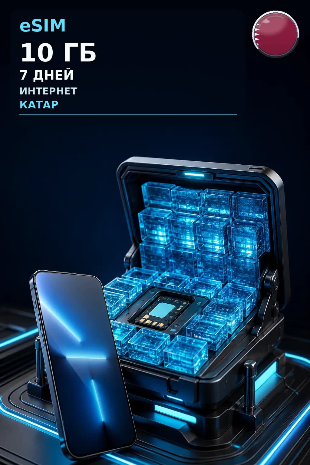eSIM Катар — 10 ГБ, 7 дней — интернет