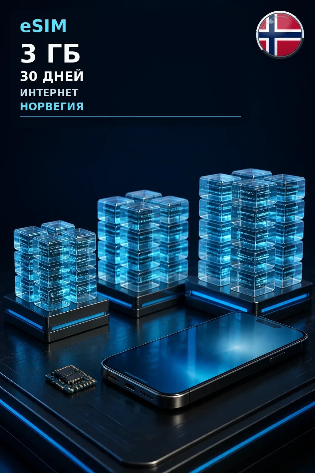 eSIM Норвегия — 3 ГБ, 30 дней — интернет