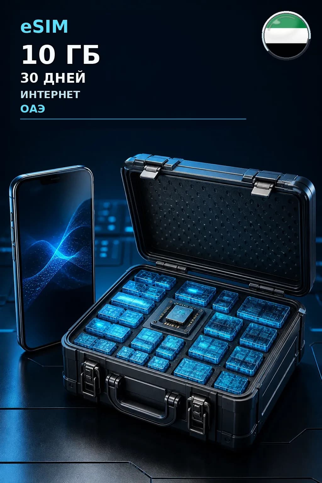 eSIM ОАЭ — 10 ГБ, 30 дней — интернет