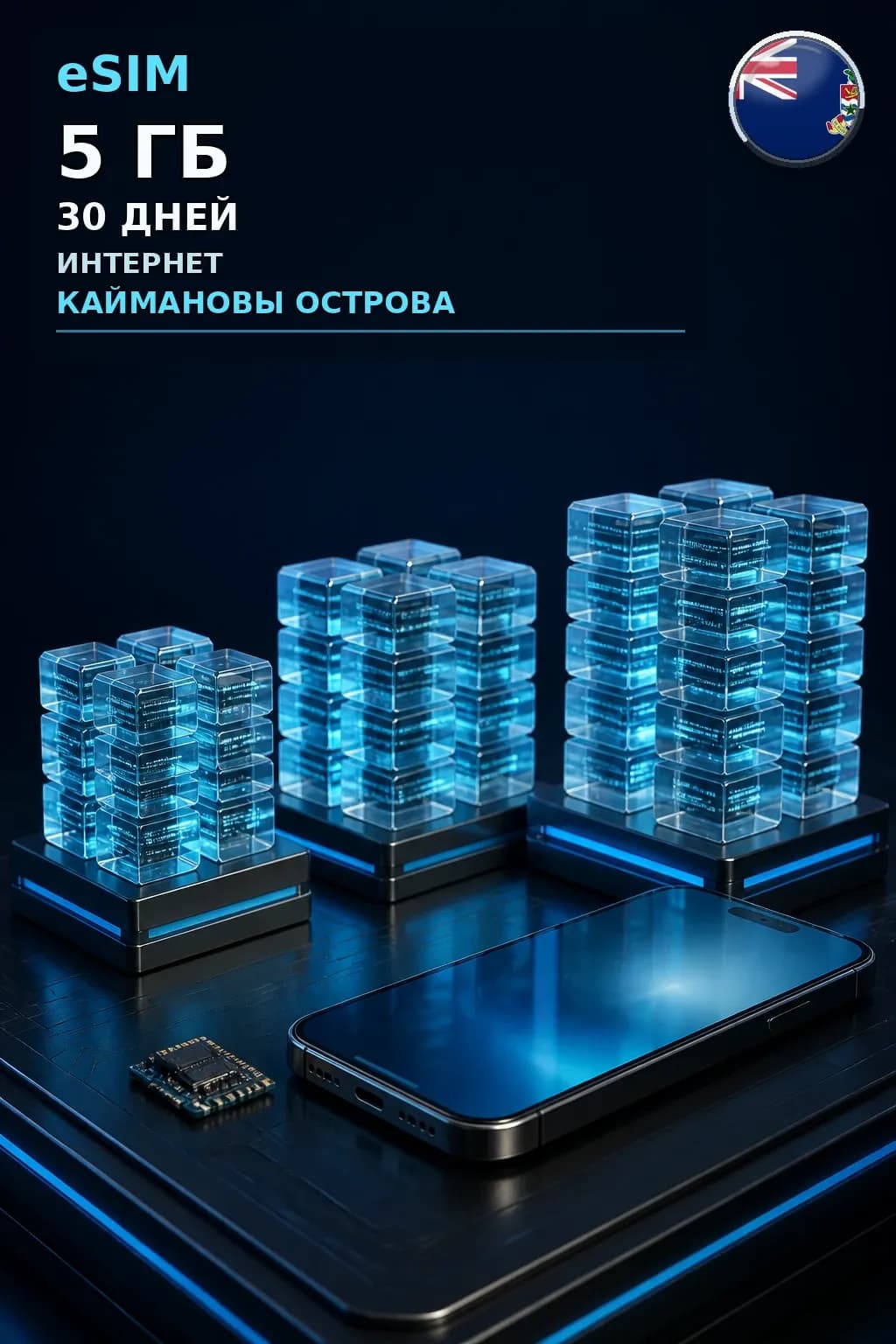 eSIM Каймановы Острова — 5 ГБ, 30 дней — интернет