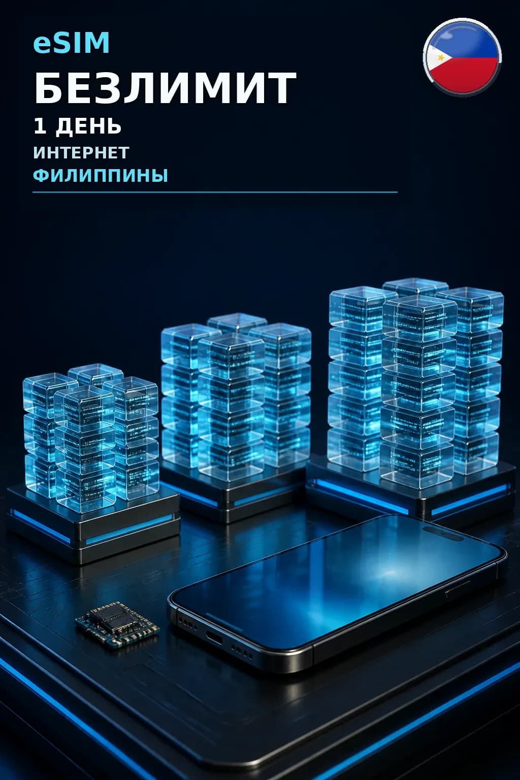 eSIM Филиппины — БЕЗЛИМИТ, 1 день — интернет