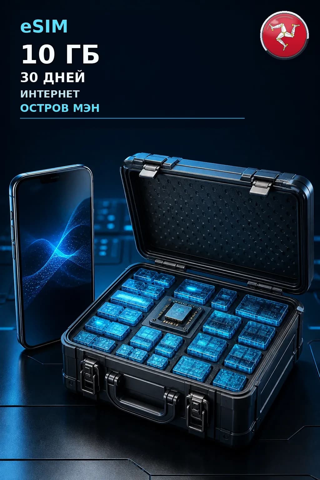 eSIM Остров Мэн — 10 ГБ, 30 дней — интернет
