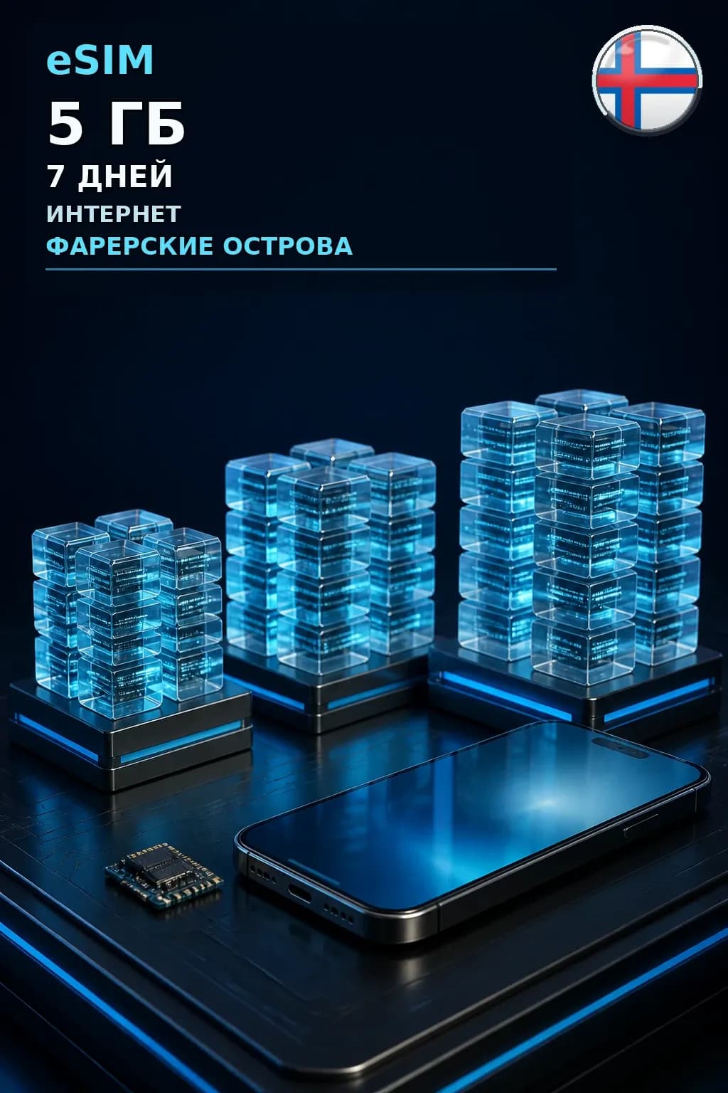 eSIM Фарерские Острова — 5 ГБ, 7 дней — интернет