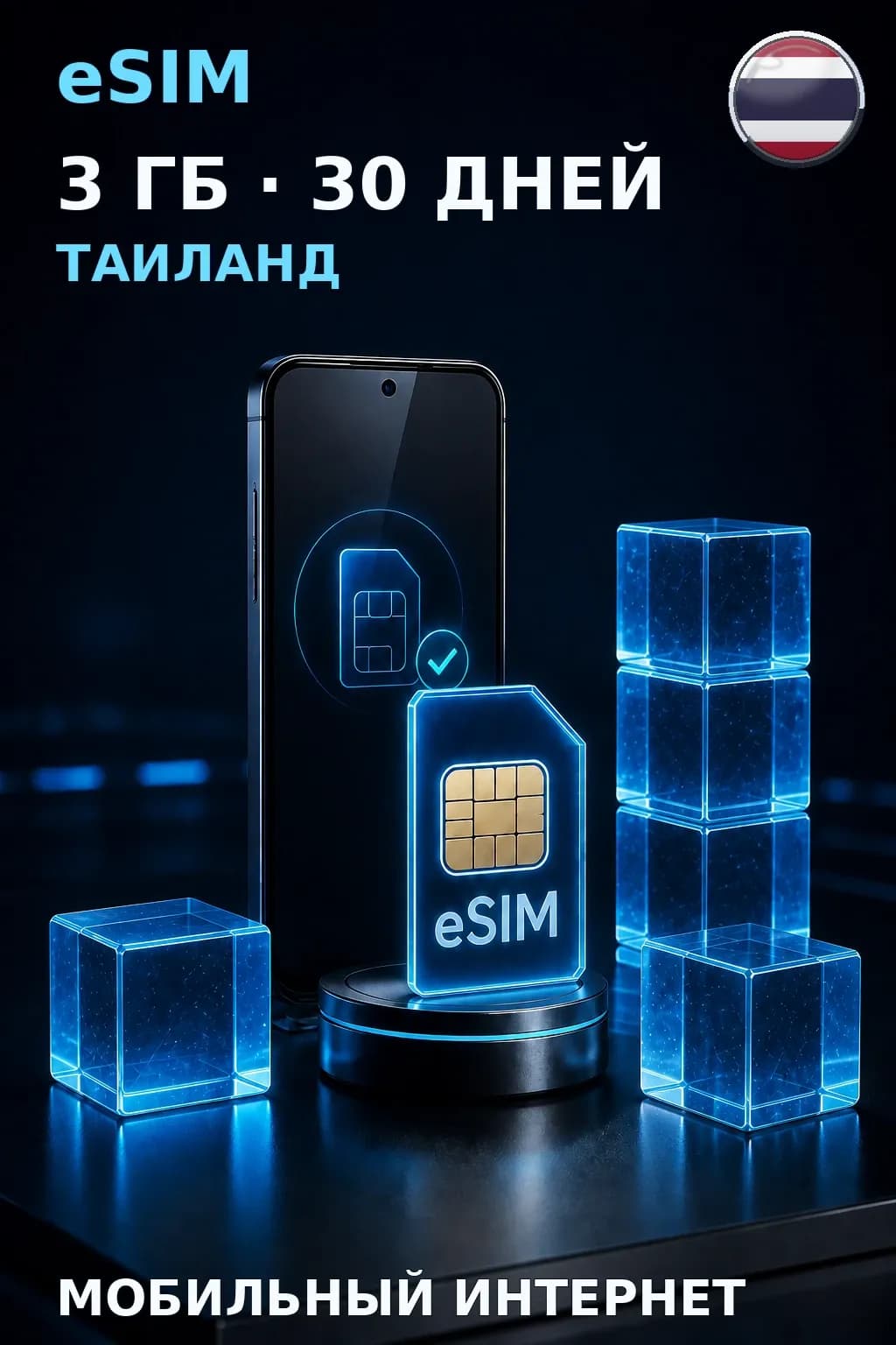eSIM Таиланд — 3 ГБ, 30 дней — интернет