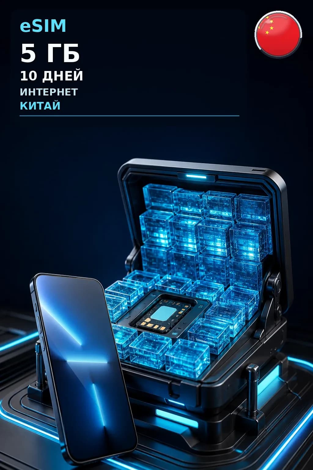 eSIM Китай — 5 ГБ, 10 дней — интернет
