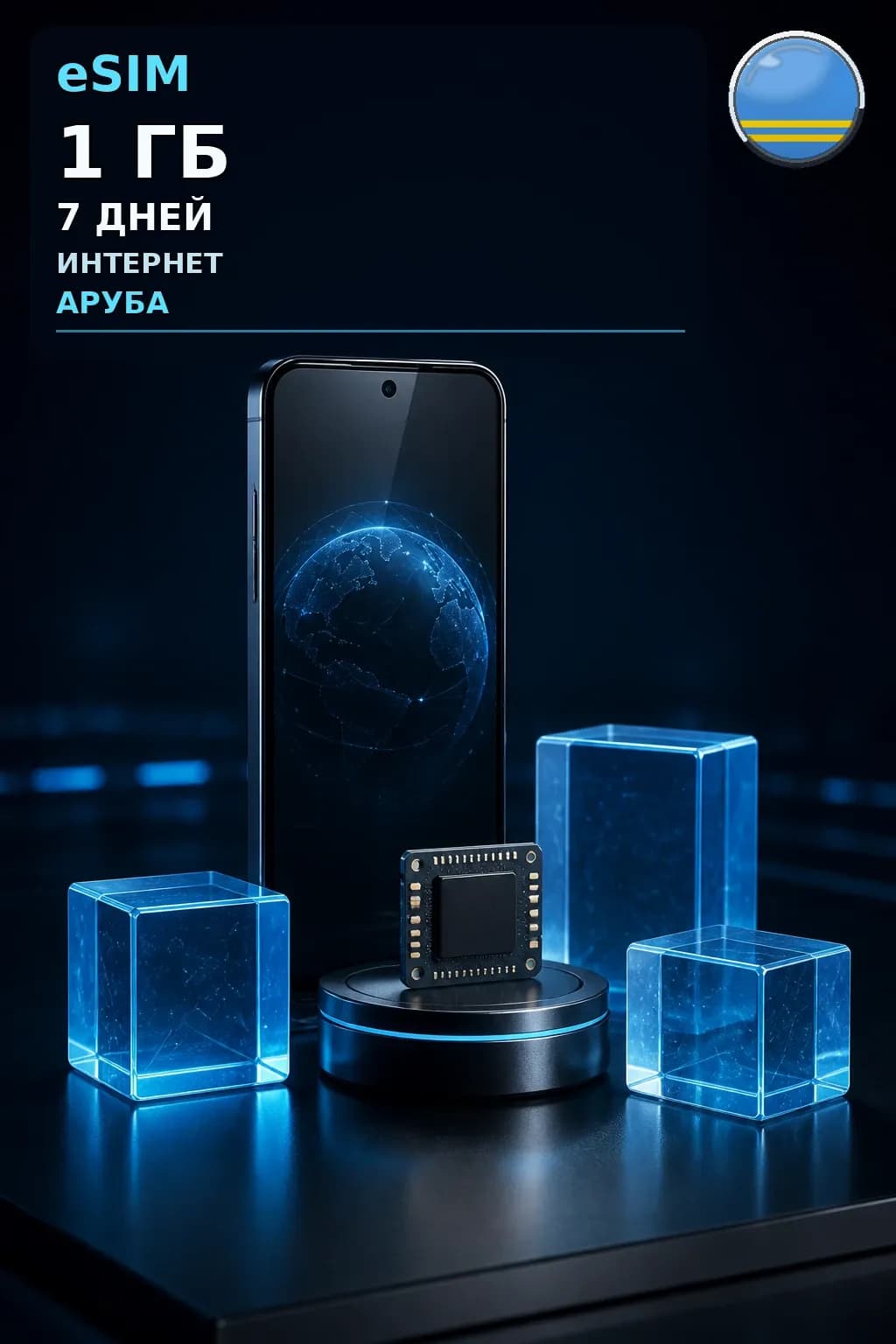eSIM Аруба — 1 ГБ, 7 дней — интернет