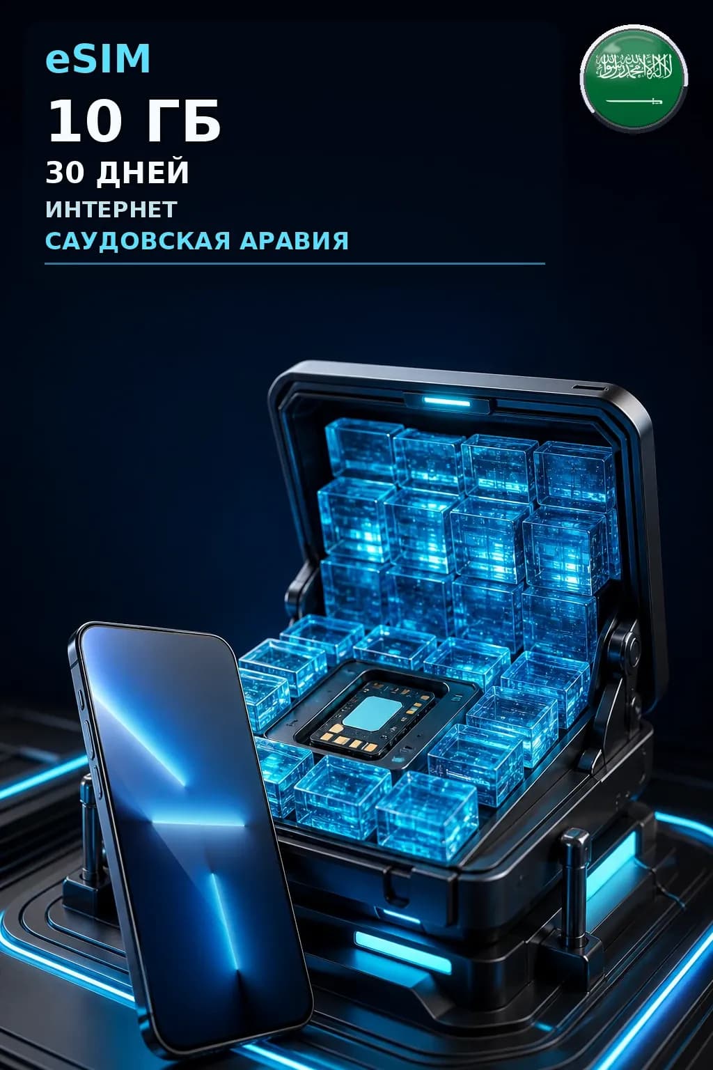 eSIM Саудовская Аравия — 10 ГБ, 30 дней — интернет