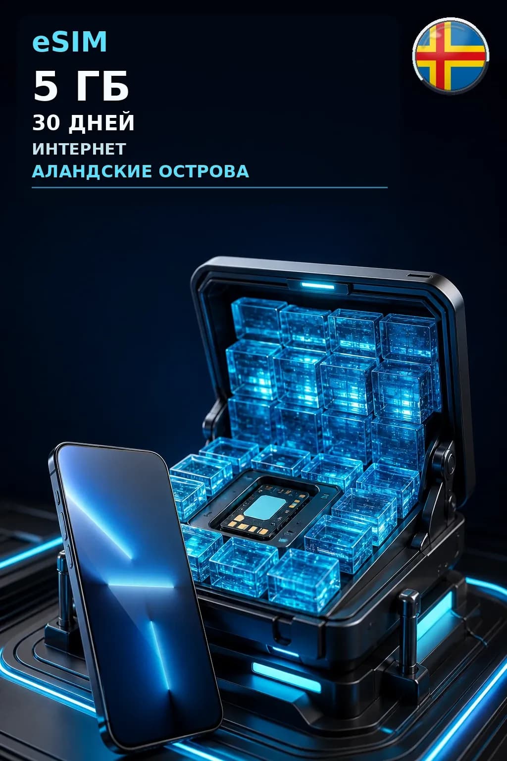 eSIM Аландские Острова — 5 ГБ, 30 дней — интернет