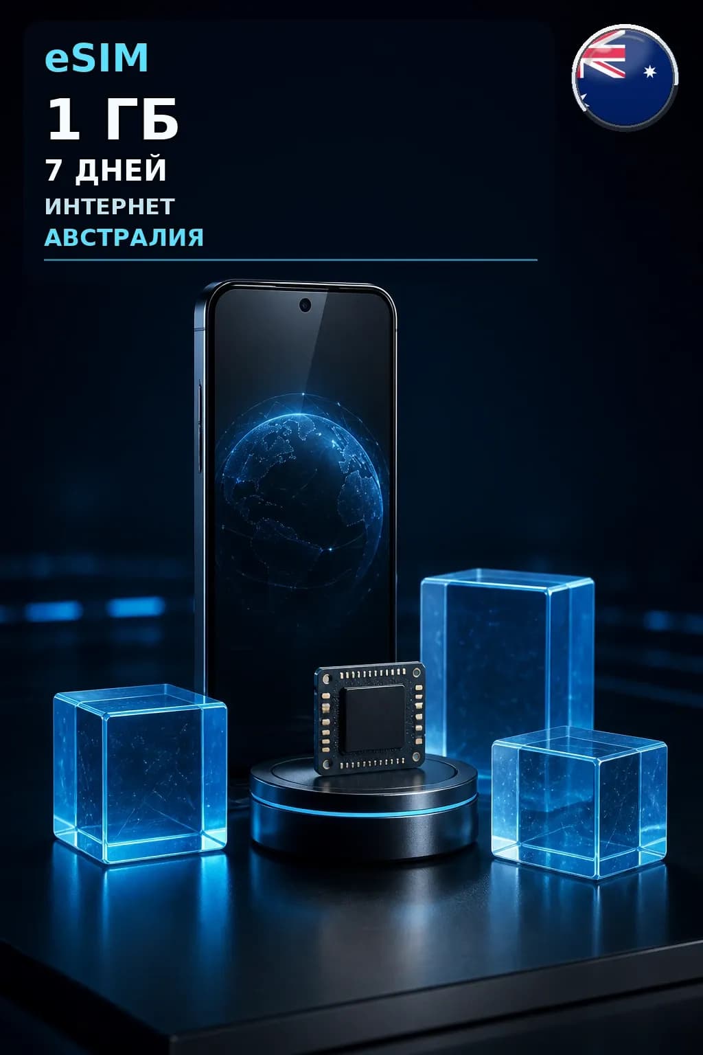eSIM Австралия — 1 ГБ, 7 дней — интернет
