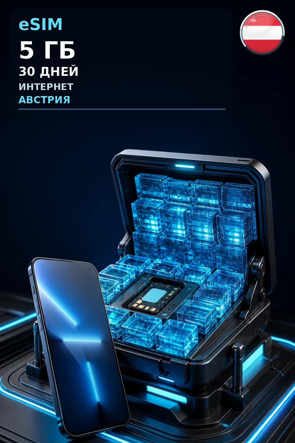 eSIM Австрия — 5 ГБ, 30 дней — интернет