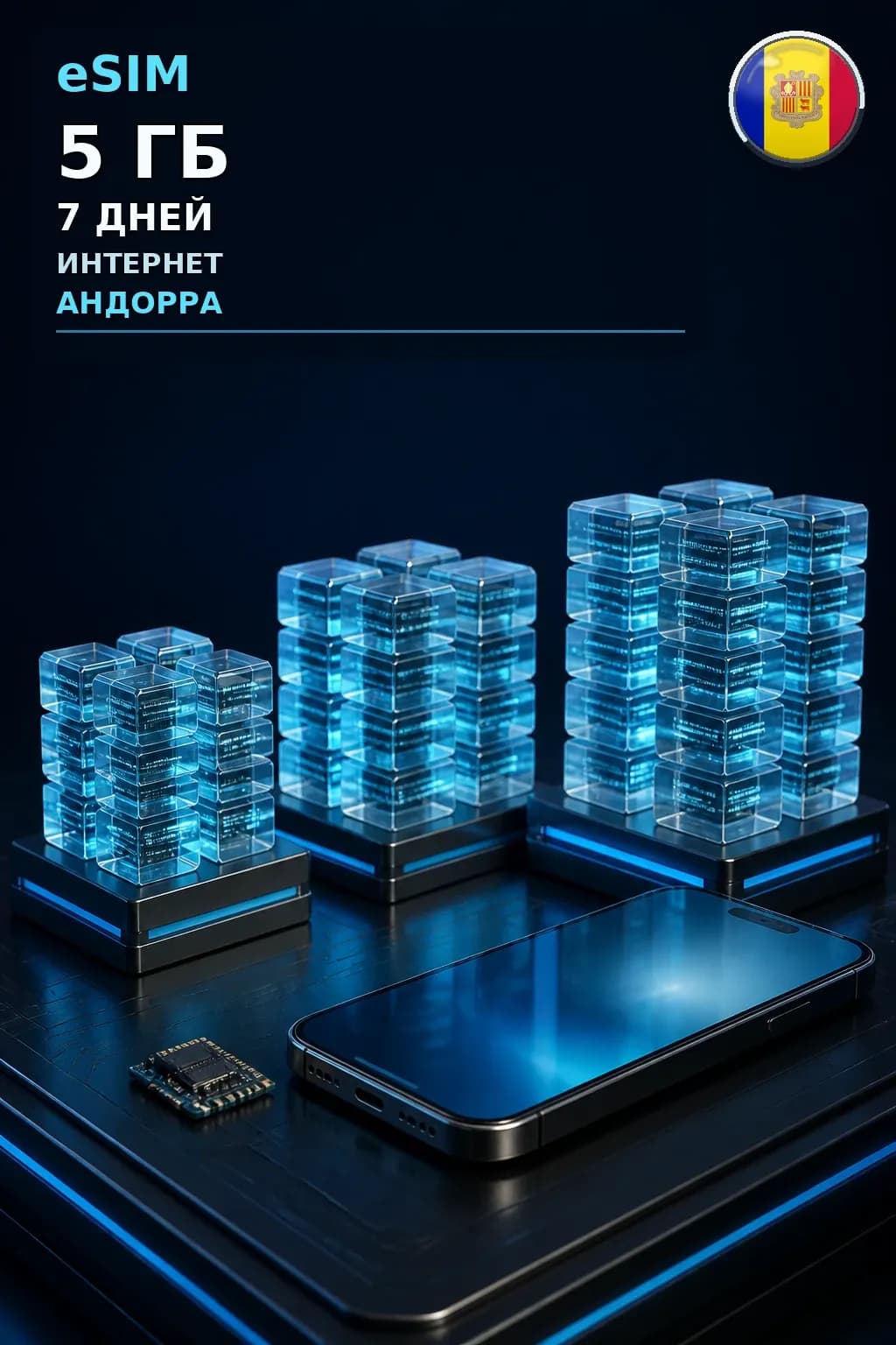 eSIM Андорра — 5 ГБ, 7 дней — интернет