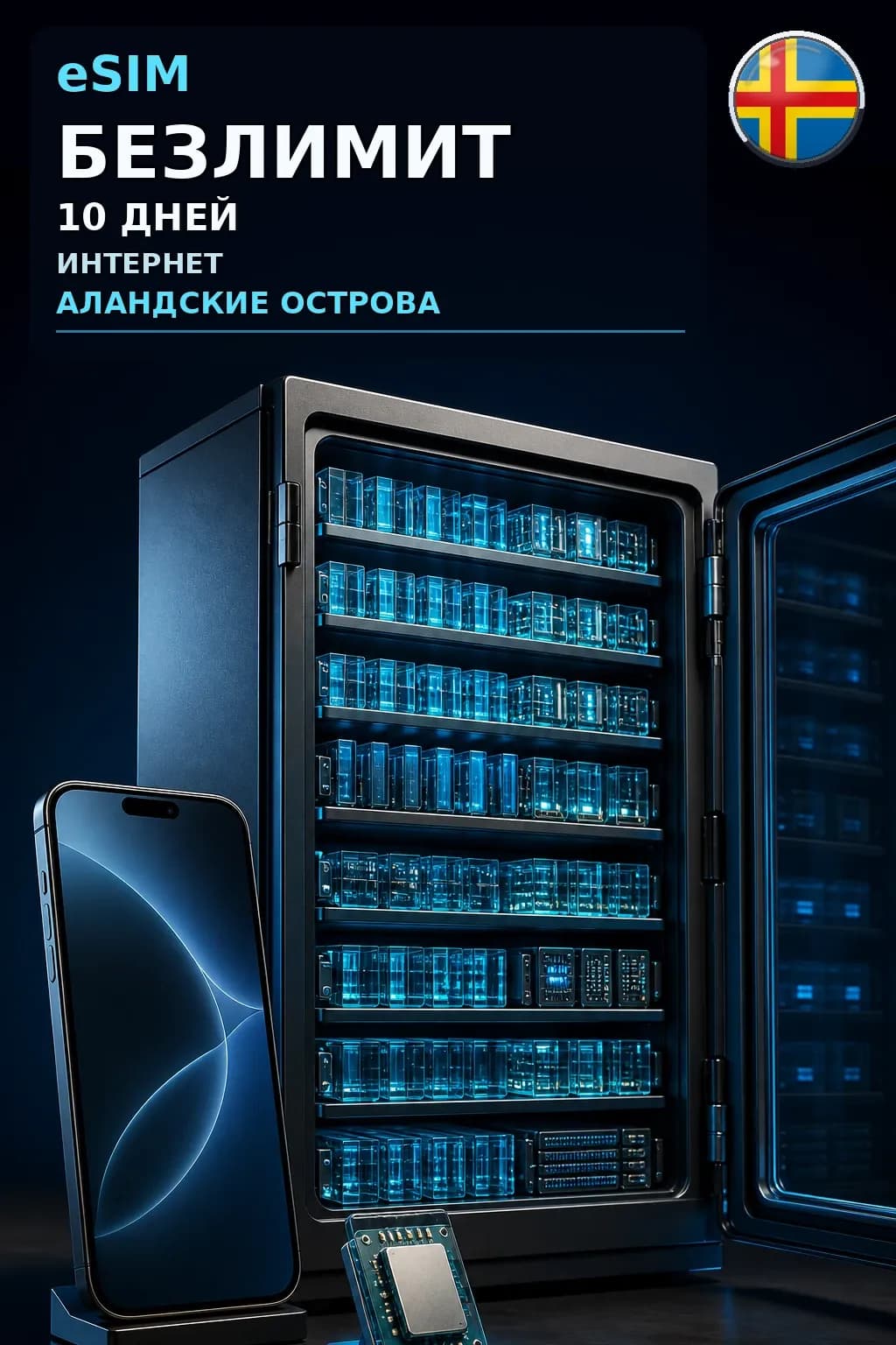 eSIM Аландские Острова — БЕЗЛИМИТ, 10 дней — интернет