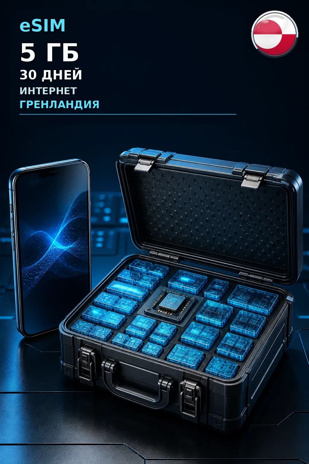 eSIM Гренландия — 5 ГБ, 30 дней — интернет