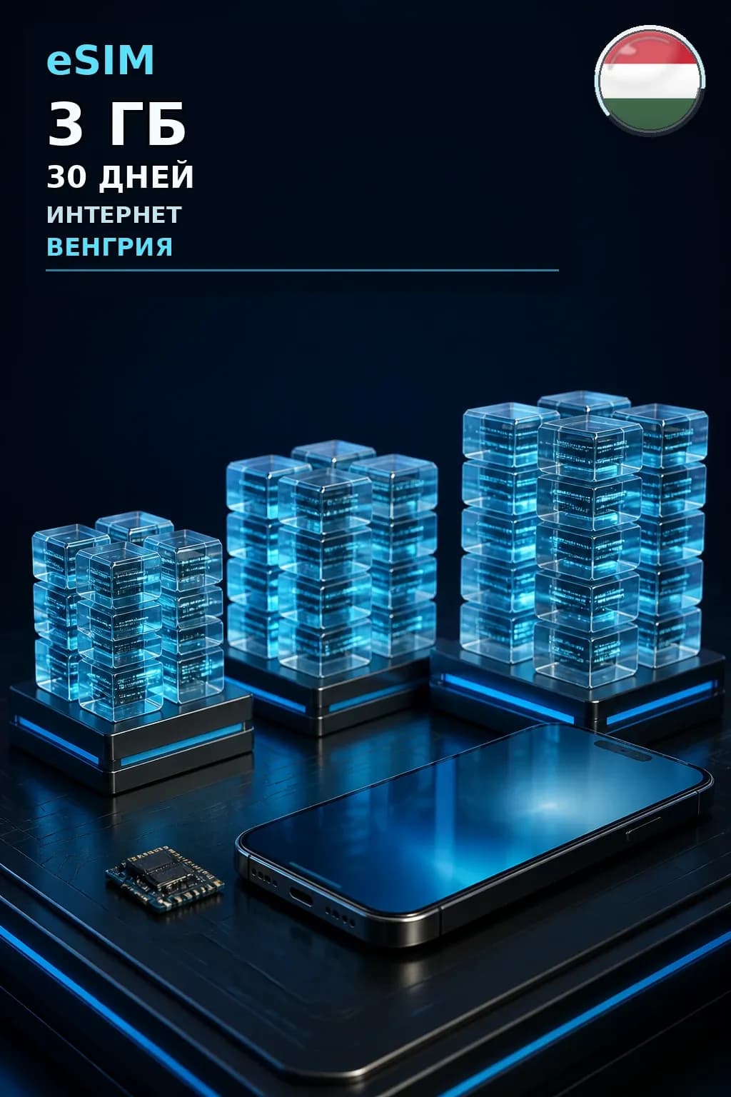 eSIM Венгрия — 3 ГБ, 30 дней — интернет