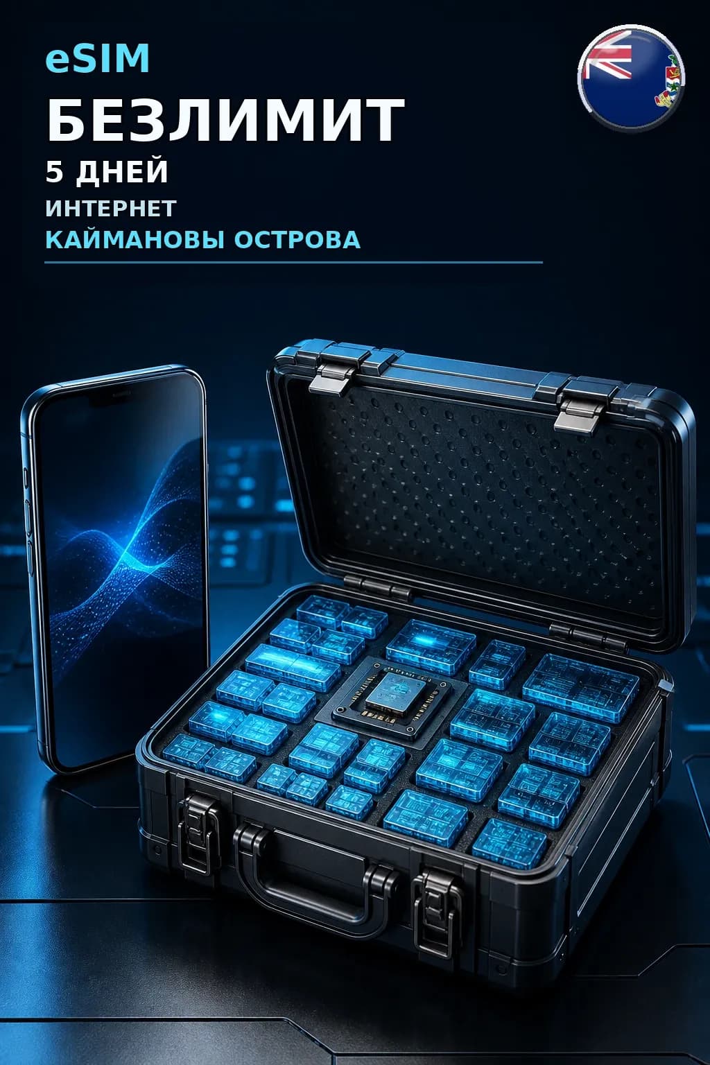 eSIM Каймановы Острова — БЕЗЛИМИТ, 5 дней — интернет