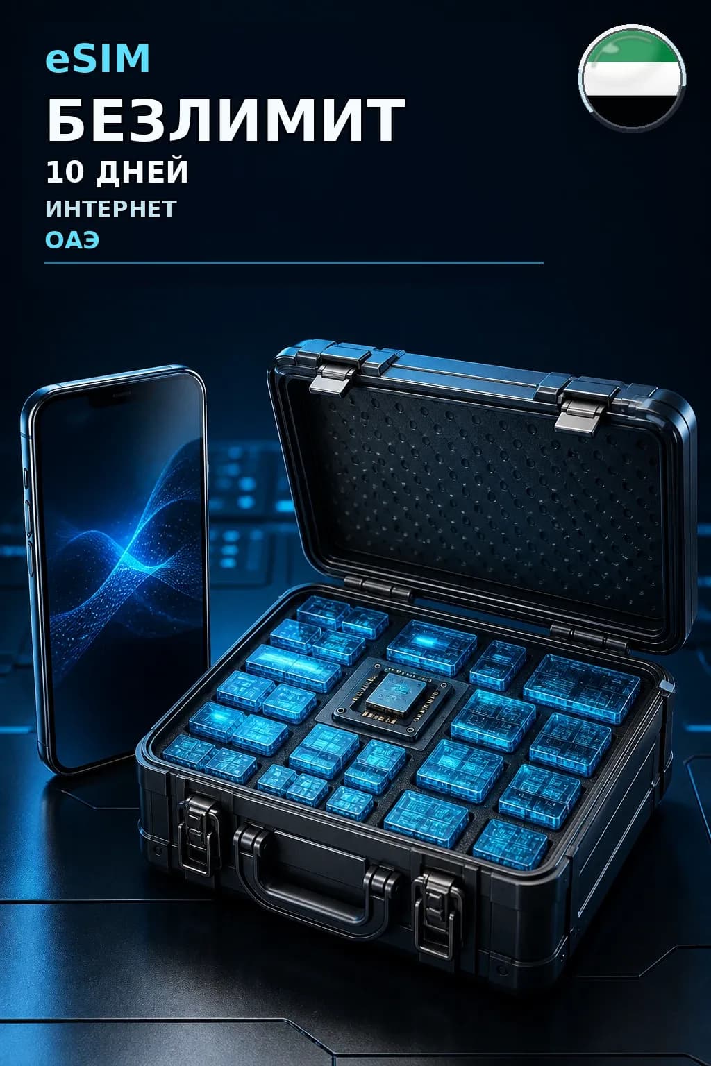 eSIM ОАЭ — БЕЗЛИМИТ, 10 дней — интернет