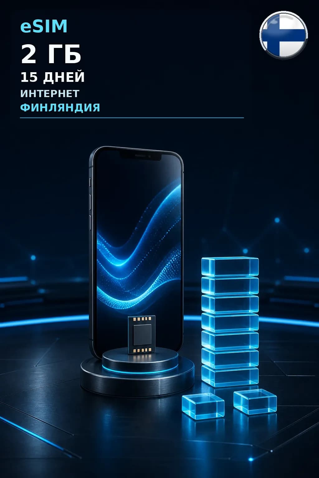 eSIM Финляндия — 2 ГБ, 15 дней — интернет