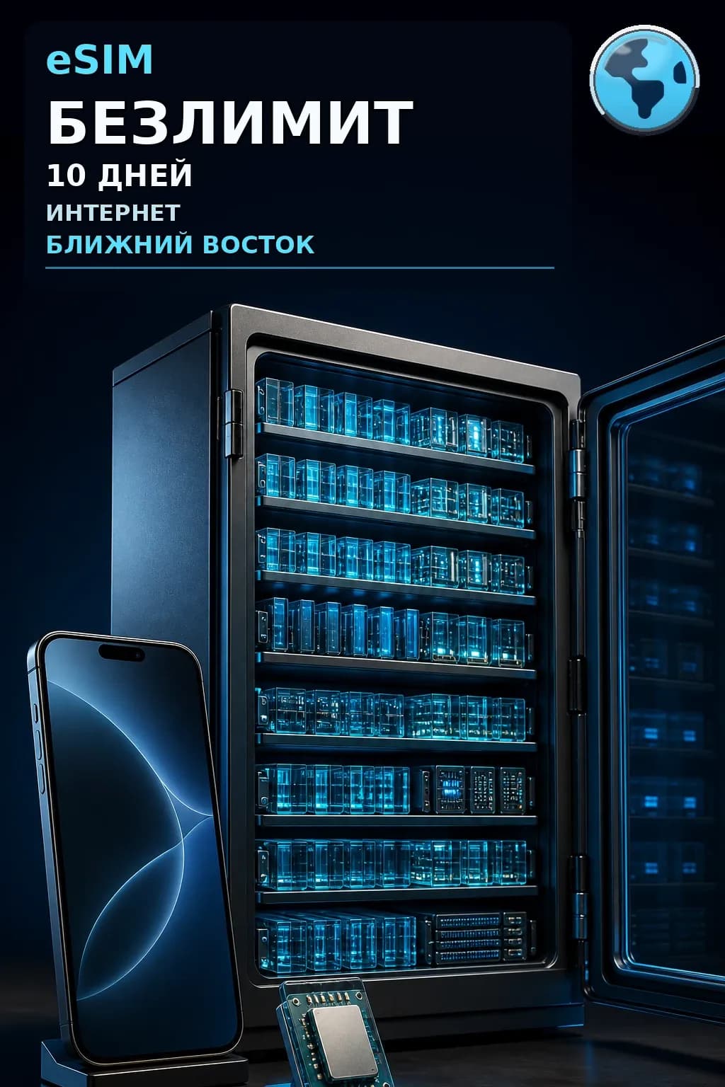 eSIM Ближний Восток — БЕЗЛИМИТ, 10 дней — интернет