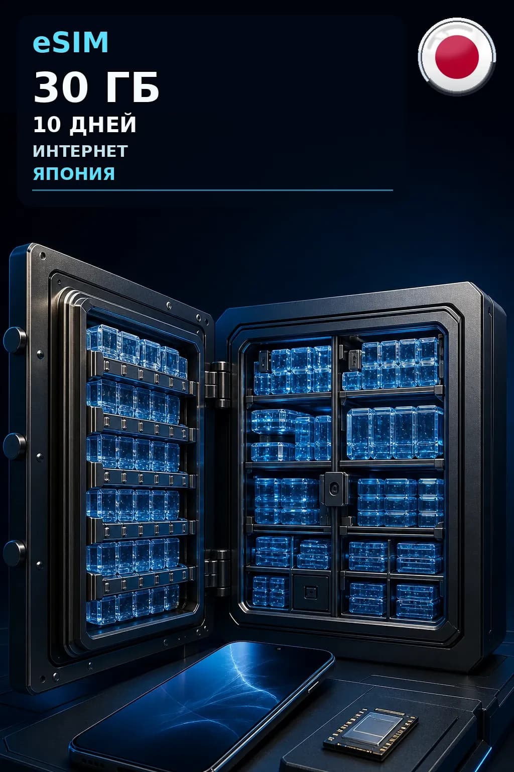 eSIM Япония — 30 ГБ, 10 дней — интернет