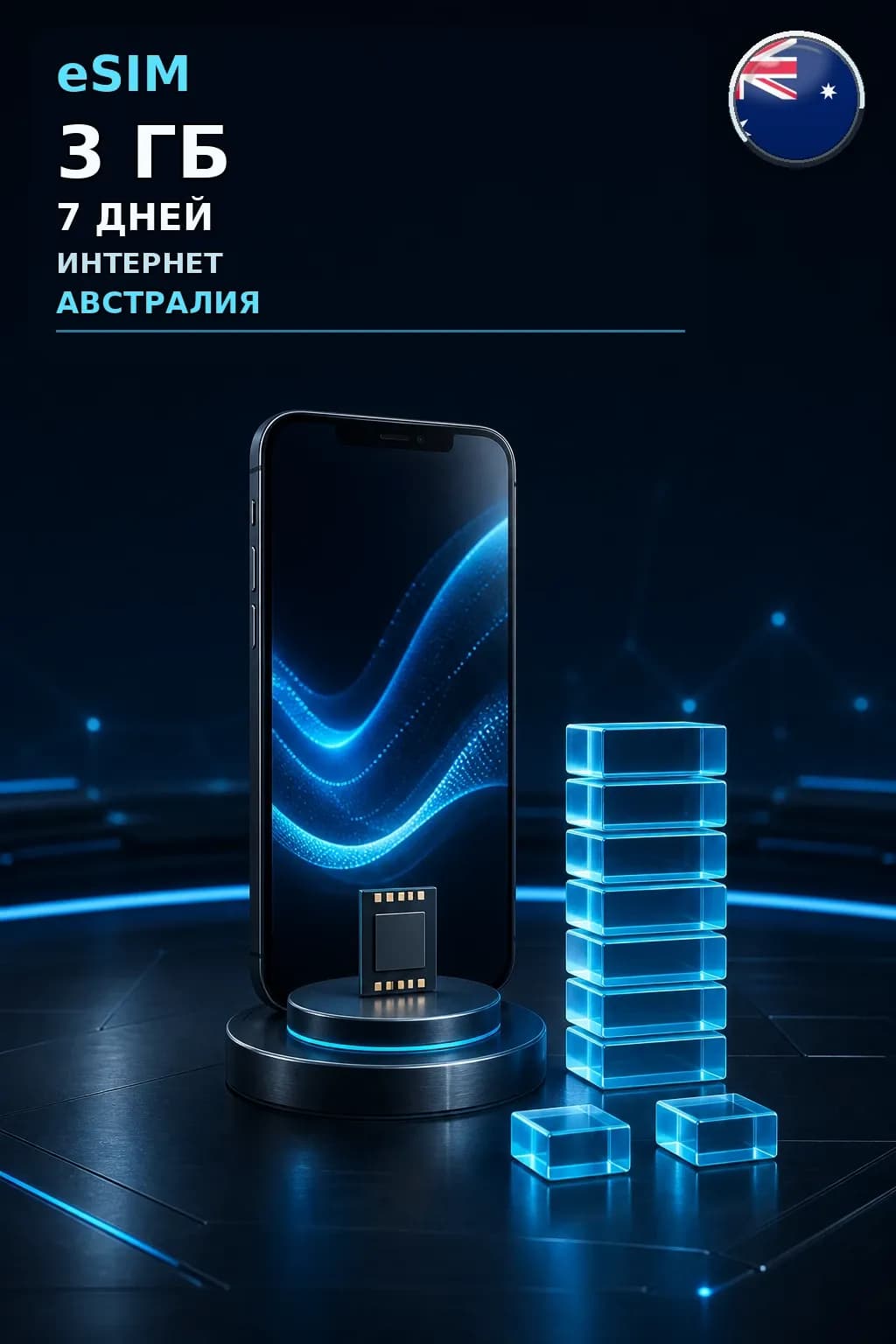 eSIM Австралия — 3 ГБ, 7 дней — интернет