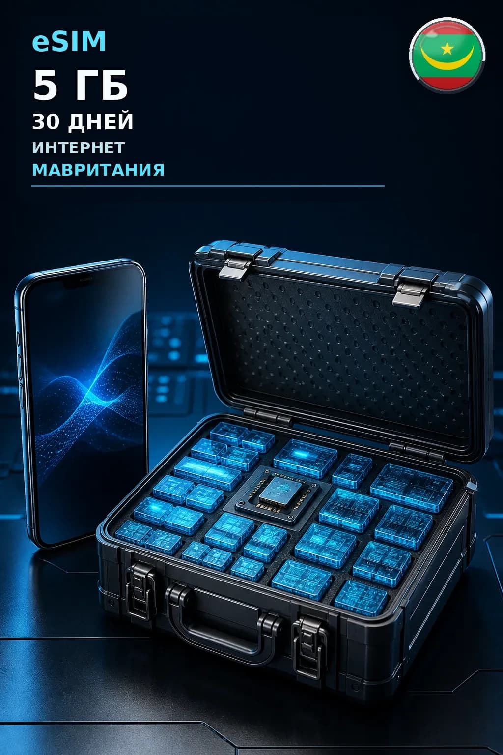 eSIM Мавритания — 5 ГБ, 30 дней — интернет