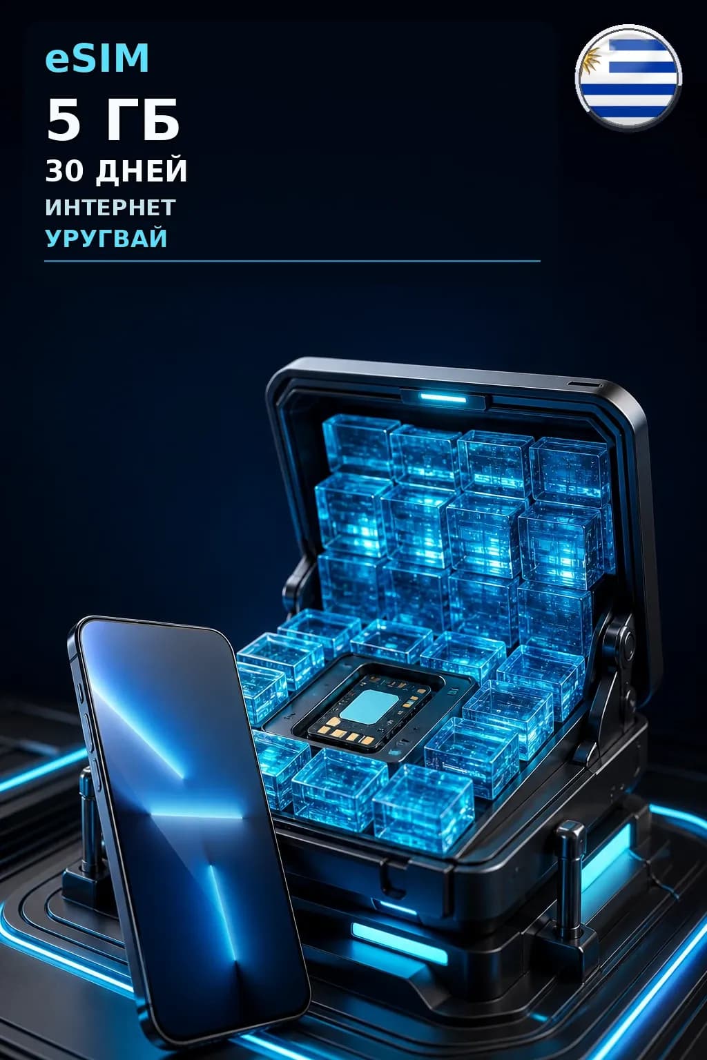 eSIM Уругвай — 5 ГБ, 30 дней — интернет