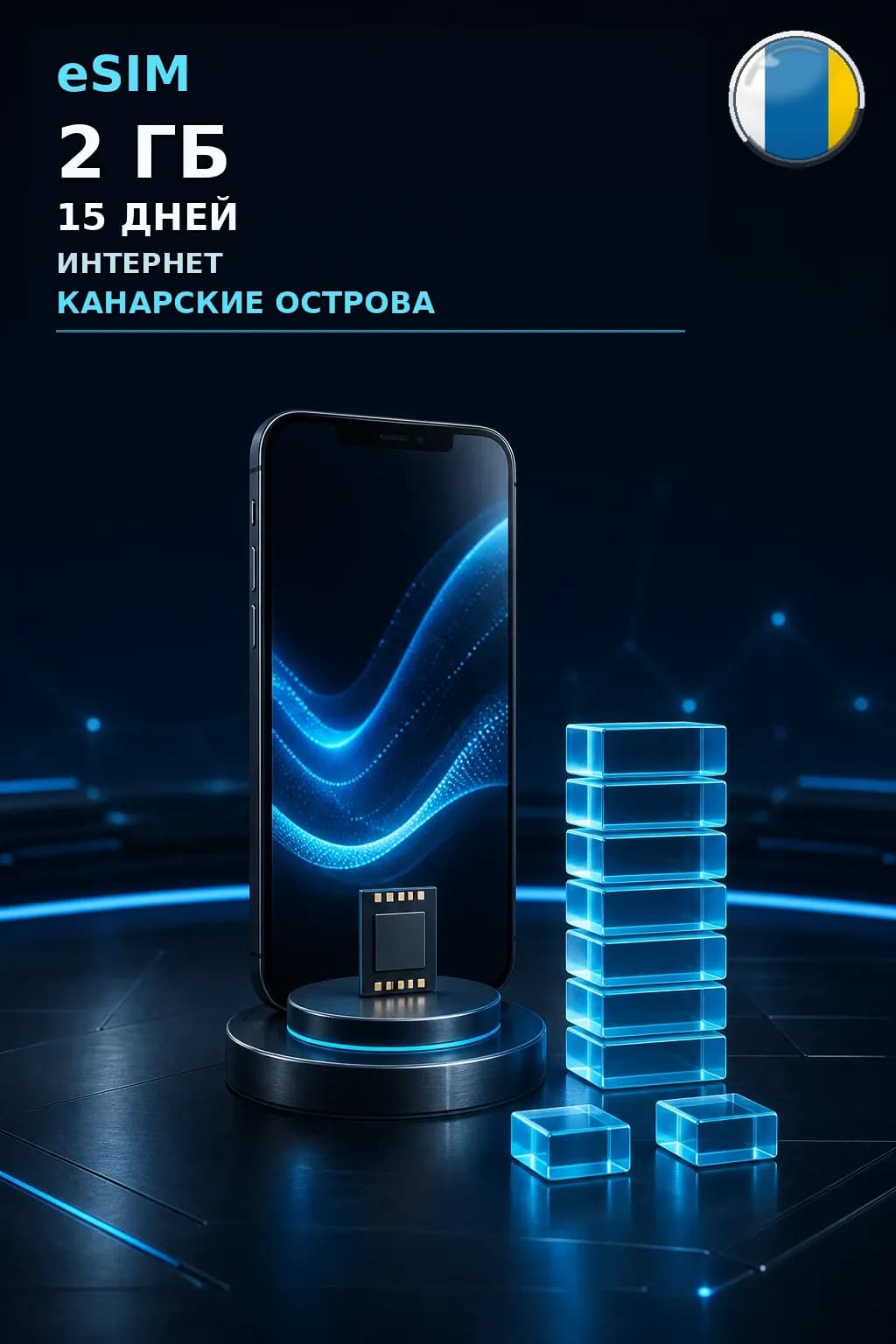 eSIM Канарские Острова — 2 ГБ, 15 дней — интернет