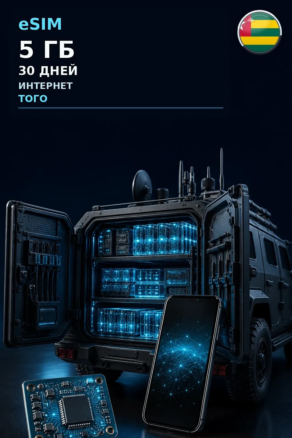 eSIM Того — 5 ГБ, 30 дней — интернет